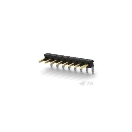 Te Connectivity Board Connector, 10 Contact(S), 1 Row(S), Male, Right Angle, Solder Terminal, Black Insulator 1-2842116-0
